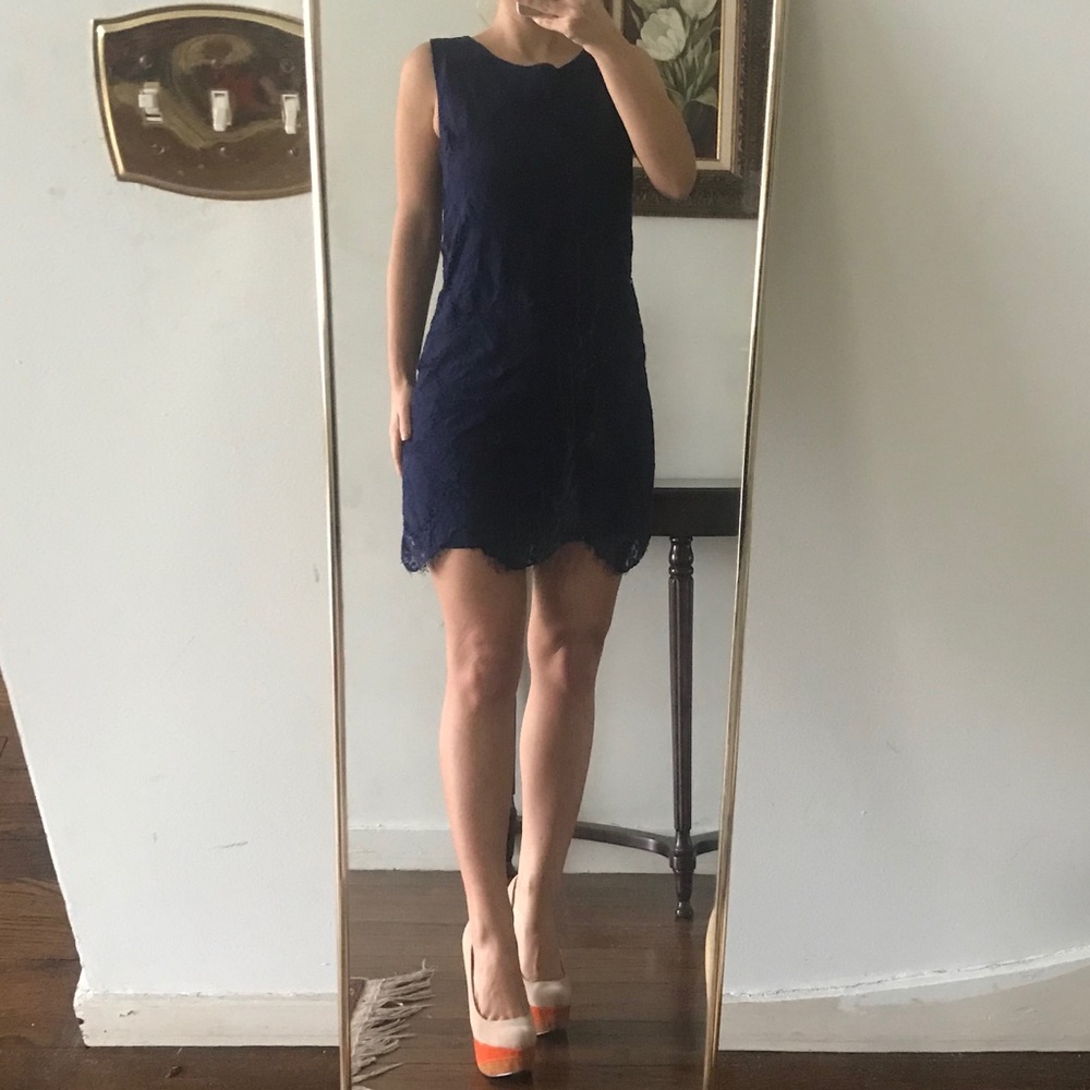 Navy Lace Dress